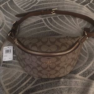 NWT Coach Signature Print Belt Bag / Fanny Pack